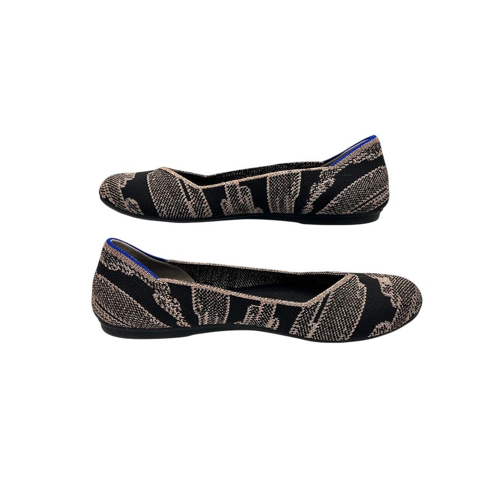 Rothy’s The Flat Metallic Camo Knit Ballet Flats Size 6 Everyday Chic Elevated